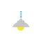 Hang lamp bulb energy electricity light flat icon