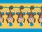 Hang monkey seamless ribbon pattern with a