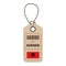 Hang Tag Made In Albania With Flag Icon Isolated On A White Background. Vector Illustration.