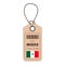 Hang Tag Made In Mexico With Flag Icon Isolated On A White Background. Vector Illustration.