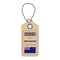 Hang Tag Made In New Zealand With Flag Icon Isolated On A White Background. Vector Illustration.