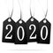 hang tags with year 2020
