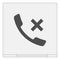 Hang up the phone flat icon