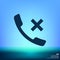 Hang up the phone flat icon