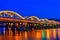 Hangang bridge at night in Seoul.