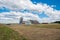 Hangar and control tower at the former military airport Avno in Denmark