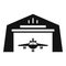 Hangar shed icon, simple style