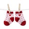 Hanged baby socks