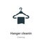 Hanger cleanin vector icon on white background. Flat vector hanger cleanin icon symbol sign from modern cleaning collection for
