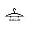 Hanger cloth icon flat design concept vector template