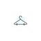 Hanger empty cloakroom line icon. Apparel cloth peg