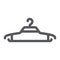 Hanger glyph icon, clothing and wardrobe, clothes hanger sign, vector graphics, a solid pattern on a white background.