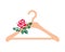 Hanger icon with flowers