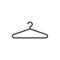 Hanger icon vector. Line clothes hanger symbol.