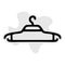 Hanger line icon, clothing and wardrobe, clothes hanger sign