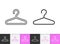 Hanger simple fashion black line vector icon