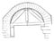 Hanger small semicircular arch, vintage engraving