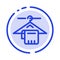 Hanger, Towel, Service, Hotel Blue Dotted Line Line Icon