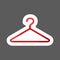 Hangers. Vector colored sticker icon hangers. Layers grouped fo