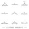 Hangers vector line, line icons set. Set of vector illustration hanger for clothing and fashion. clothes hangers icon