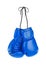 Hanging boxing gloves