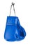 Hanging boxing gloves