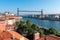 Hanging Bridge of Bizkaia from Portugalete, Basque Country, Spain