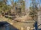 Hanging Bridge at Historic Old Mill of Guilford in Oak Ridge, North Carolina