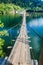 Hanging bridge over Rio Miel river near Baracoa, Cu