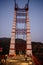 The hanging bridge over Tehri Lake. Dobra-Chanti bridge. The 725-metre long Dobra Chanti suspension bridge over the Tehri lake