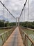 Hanging bridge and sharavati river