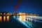 Hanging bridge of Vizcaya at night