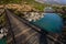 Hanging bridge on  Vjosa River