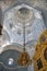 Hanging Chandelier under Vault of the Dome of Dubrovitsy Church