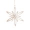 Hanging Christmas and New Year silver sparkling star isolated on white