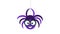 Hanging cute spider. Happy Halloween banner motion background