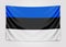 Hanging flag of Estonia. Republic of Estonia. National flag concept.