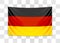 Hanging flag of Germany. Federal Republic of Germany. National flag concept.