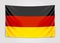 Hanging flag of Germany. Federal Republic of Germany. National flag concept.