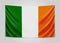 Hanging flag of Ireland. Ireland. National flag concept.