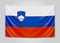 Hanging flag of Slovenia. Republic of Slovenia. National flag concept.