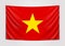 Hanging flag of Vietnam. Socialist Republic of Vietnam. National flag concept.