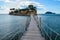 Hanging footbridge in Laganas to Cameo island, Zante, Greece