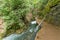 The hanging footpath in the Hermon Stream Banias Nature Reserv