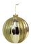 Hanging gold glitter Christmas ornament.