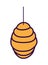Hanging honeycomb hive icon design