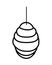 Hanging honeycomb hive icon design thick line