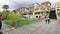 Hanging houses and Tomebamba river in Cuenca