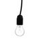 Hanging incandescent light bulb on white. Modern lamp