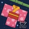 Hanging Kamigoromo or Origami Kimono in a Night of Tanabata, Vector Illustration